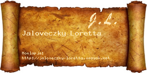 Jaloveczky Loretta névjegykártya